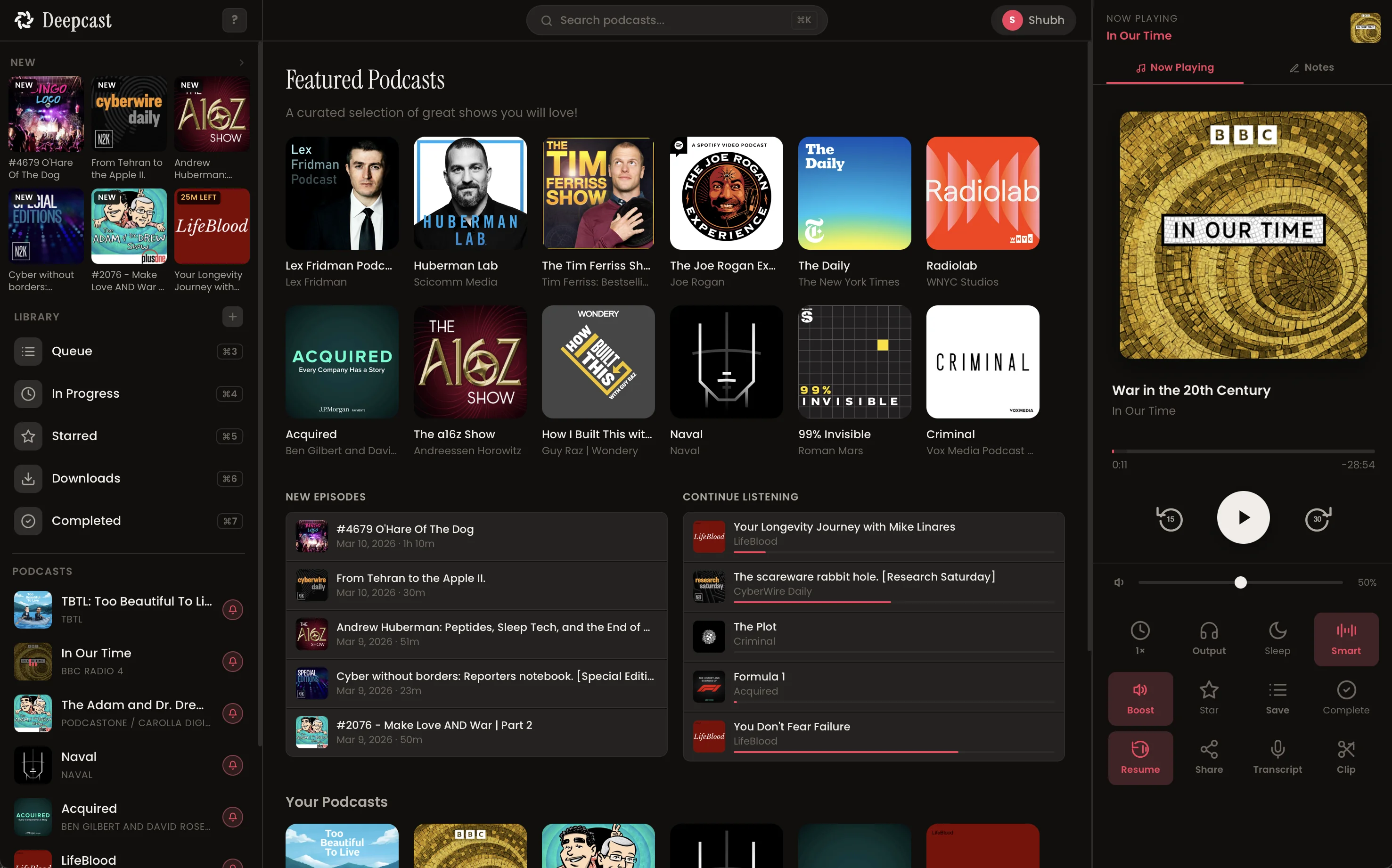 Deepcast app